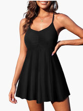 Ruffle-Tummy-Control-with-Skirt-Swimsuit-Black